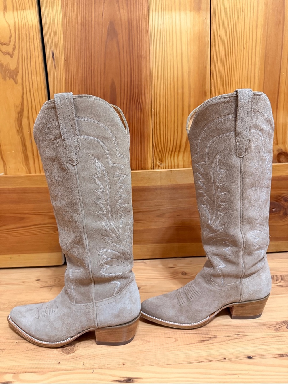 Tecovas Abby WIDE CALF size 9.5 Driftwood - Picture 4 of 6